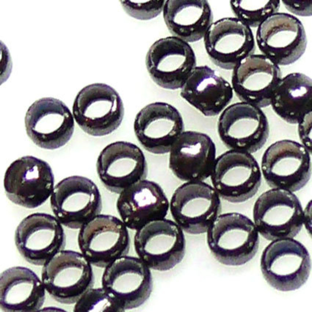 1.5mm (regular) Crimp Bead: Dark Gunmetal image 0