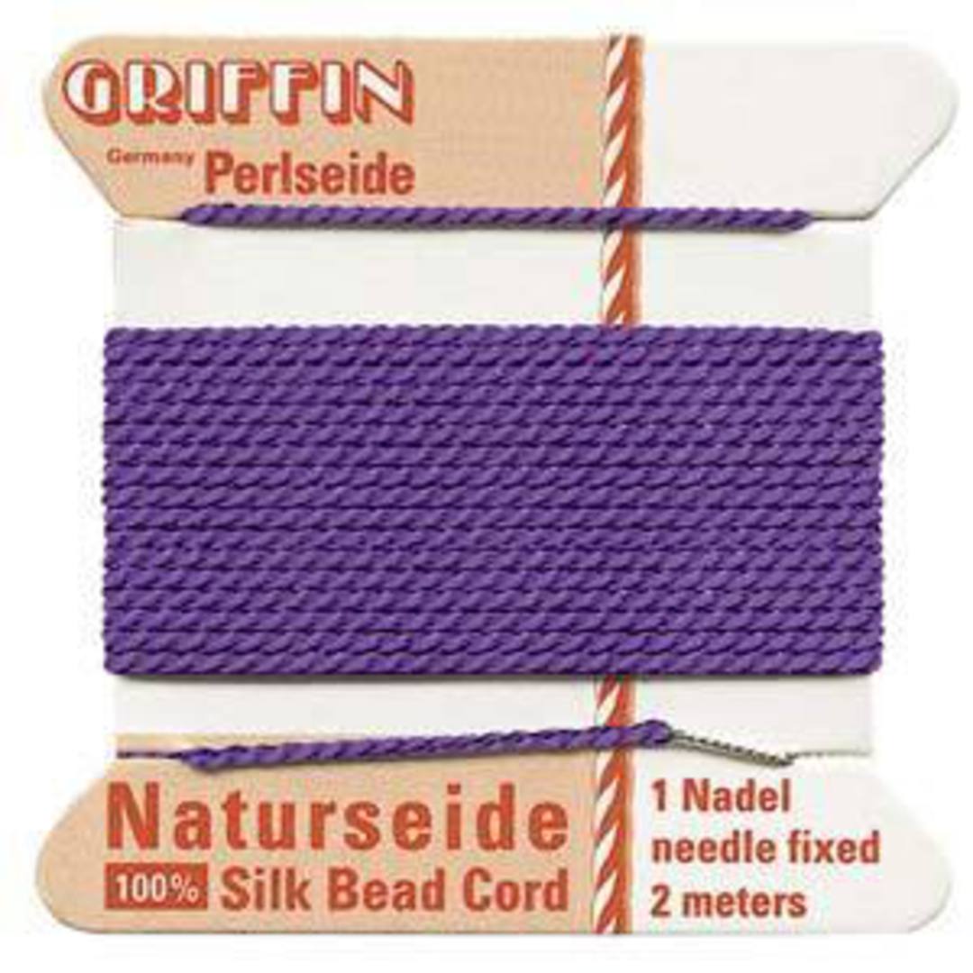 Griffin Silk Cord - Amethyst - Size 2 (0.45mm) image 0