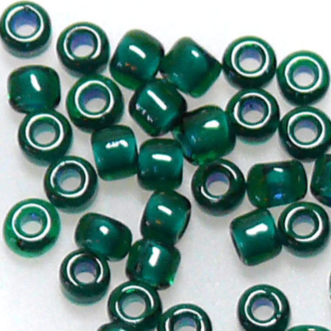 Matsuno size 11 round: 399Q -  Green/Green, colour lined (7 grams) image 0