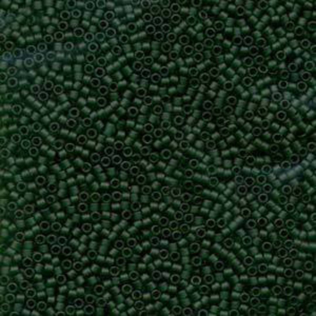 11/0 Miyuki Delica,, colour 767 - Matte Transparent Dark Green image 0