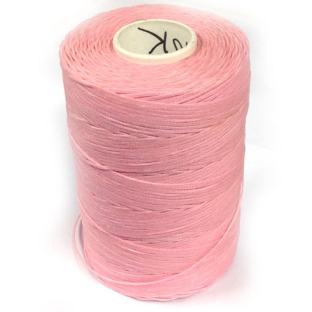 1mm Braided Waxed Cord, Light Pink image 0