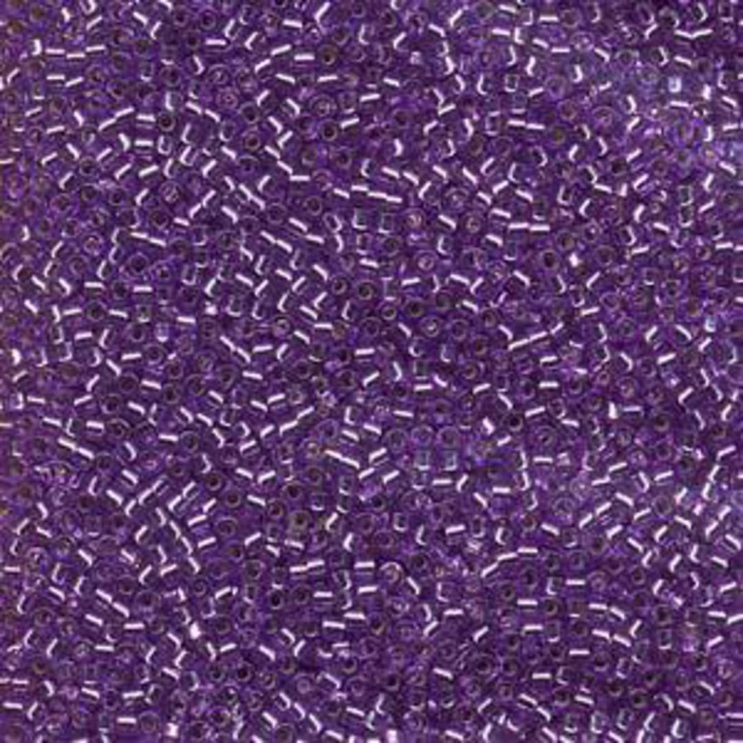 11/0 Miyuki Delica, colour 1343 - Dyed Silverlined Lavender (7.2 grams) image 0