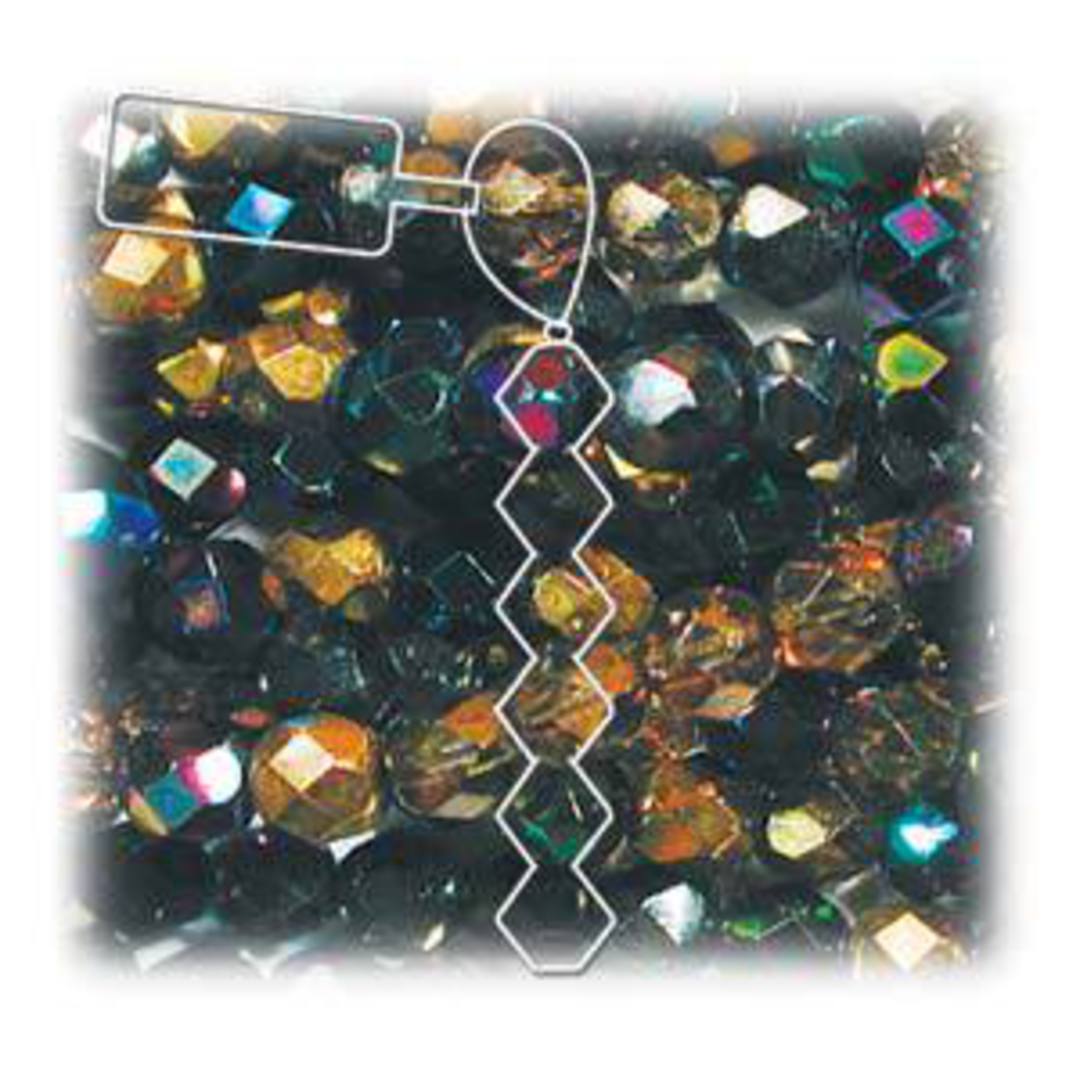 NEW! Czech Glass Facet Mix: 4mm, 1 strand (38 beads) - Heavy Metals image 0
