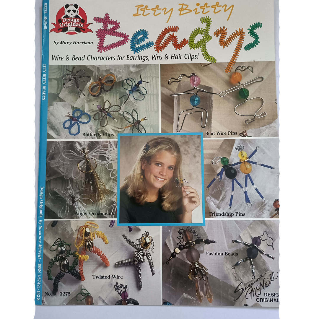 PRE LOVED BOOK: Itty Bitty Beadys - Wire and Bead Characters for Earrings, Pins and Hair Clips image 0