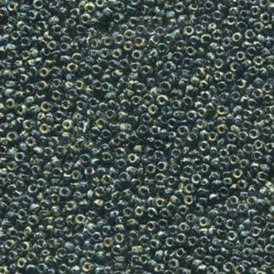 Miyuki size 11 round: 4511 - Smokey Black Matte Picasso (7 grams) image 0
