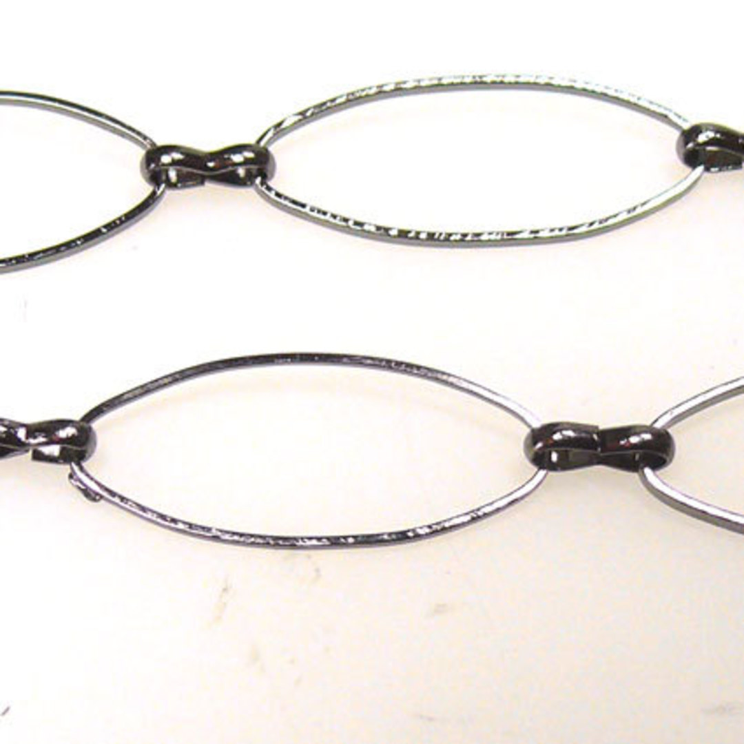NICKEL FREE CHAIN: 25mm Ovals with figure 8 links: Gunmetal image 0