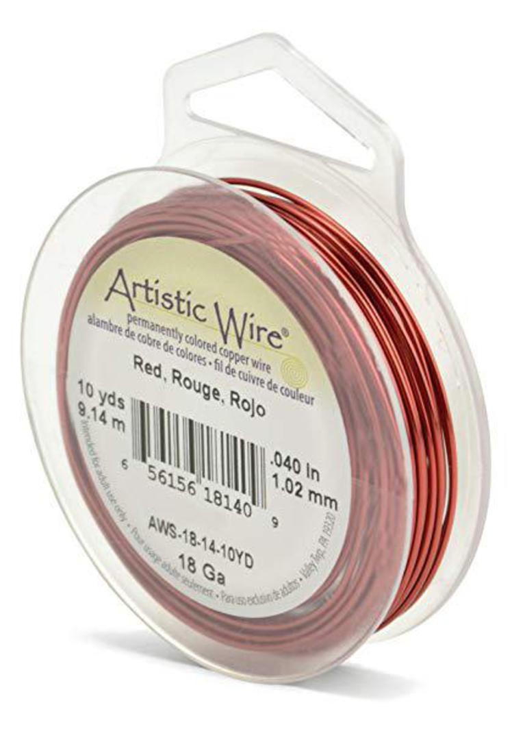 Artistic Wire: 18 gauge - Red  (9.1m spool) image 0