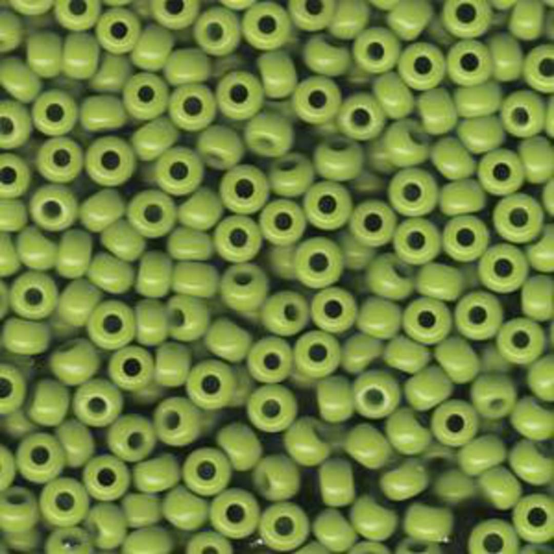 Miyuki size 6 round: 416 - Chartreuse Opaque (7 grams) image 0