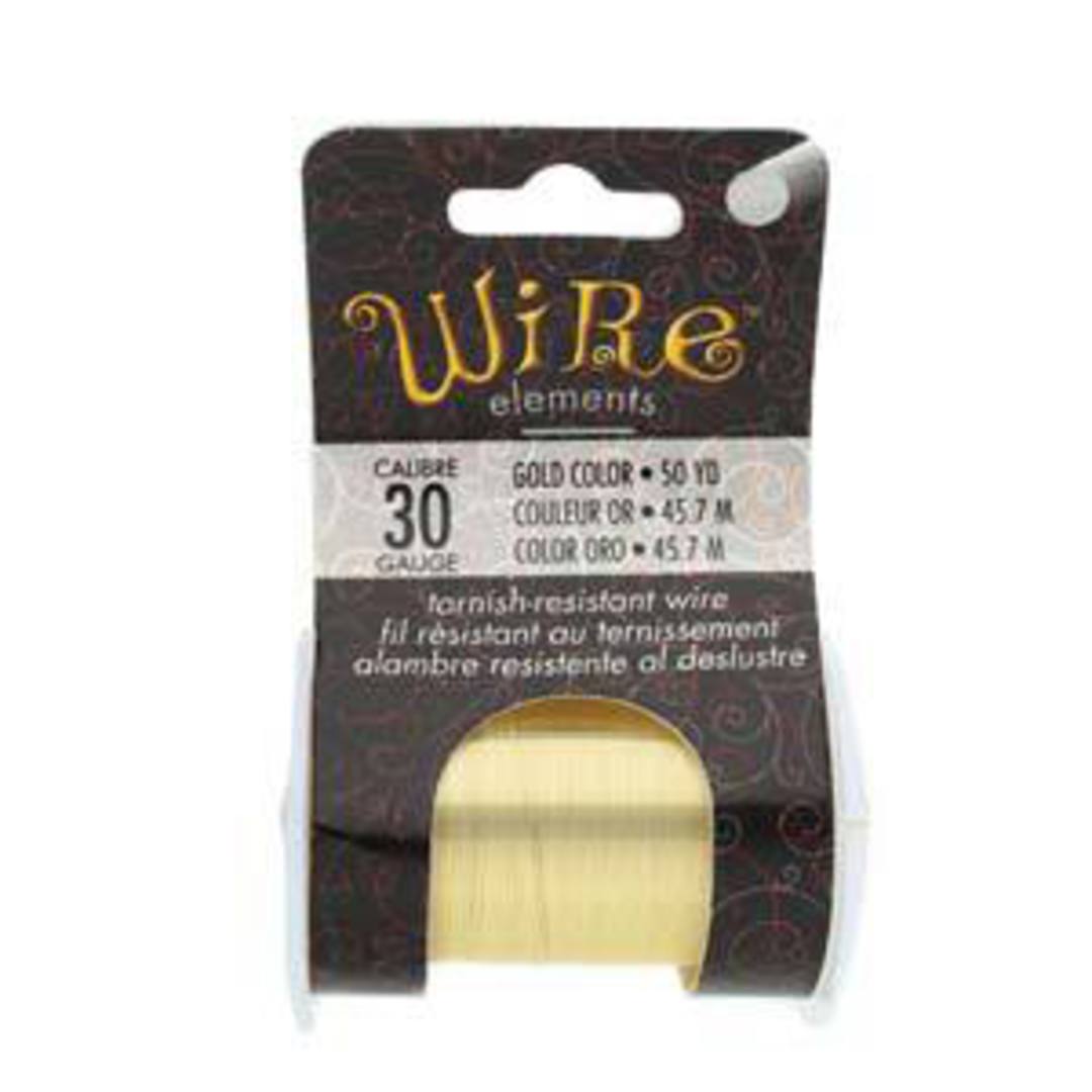 Beadsmith Craft Wire, Gold Colour: 30 gauge (med temper) image 0