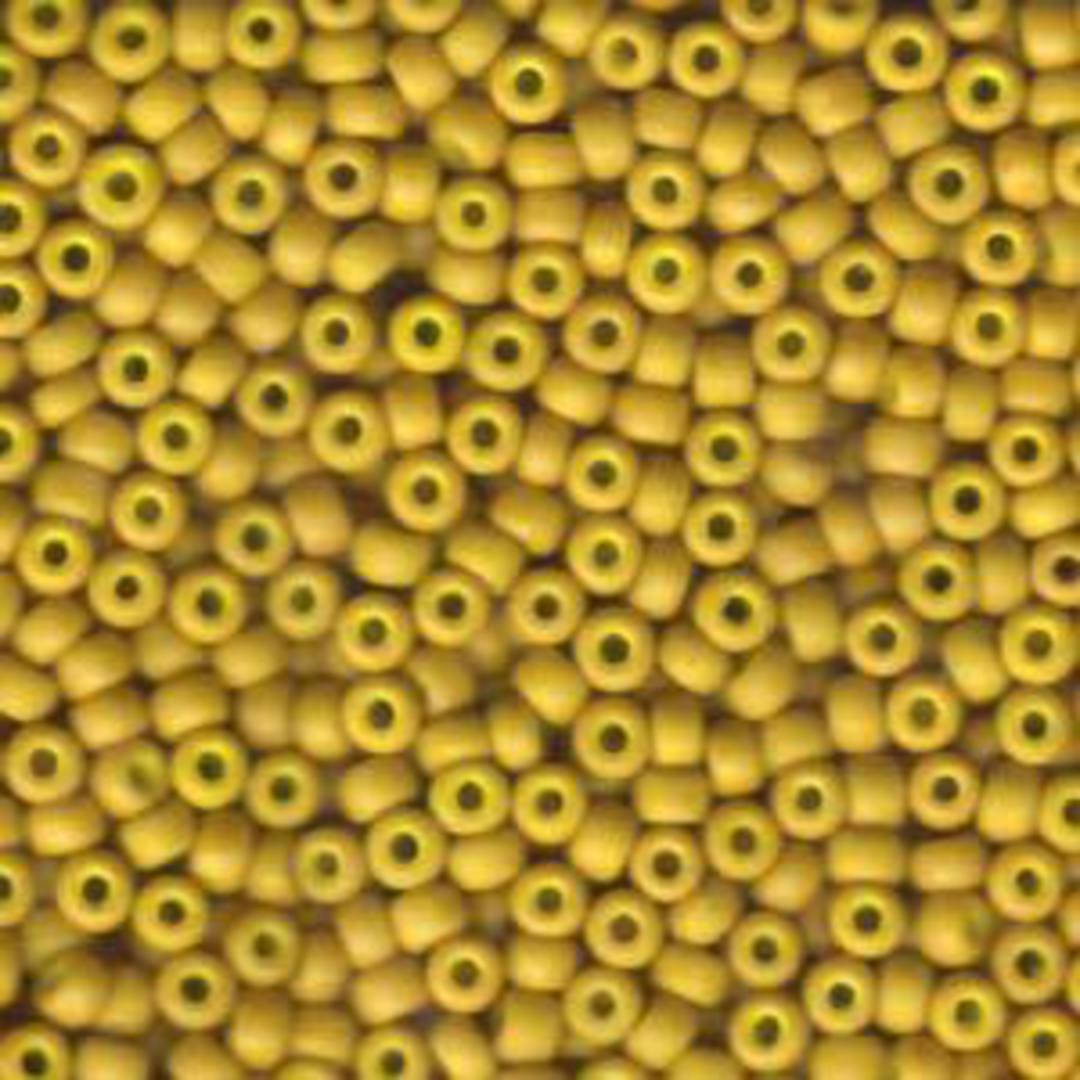 Miyuki size 8 round: 1233 - Opaque Matte Mustard (7 grams) image 0