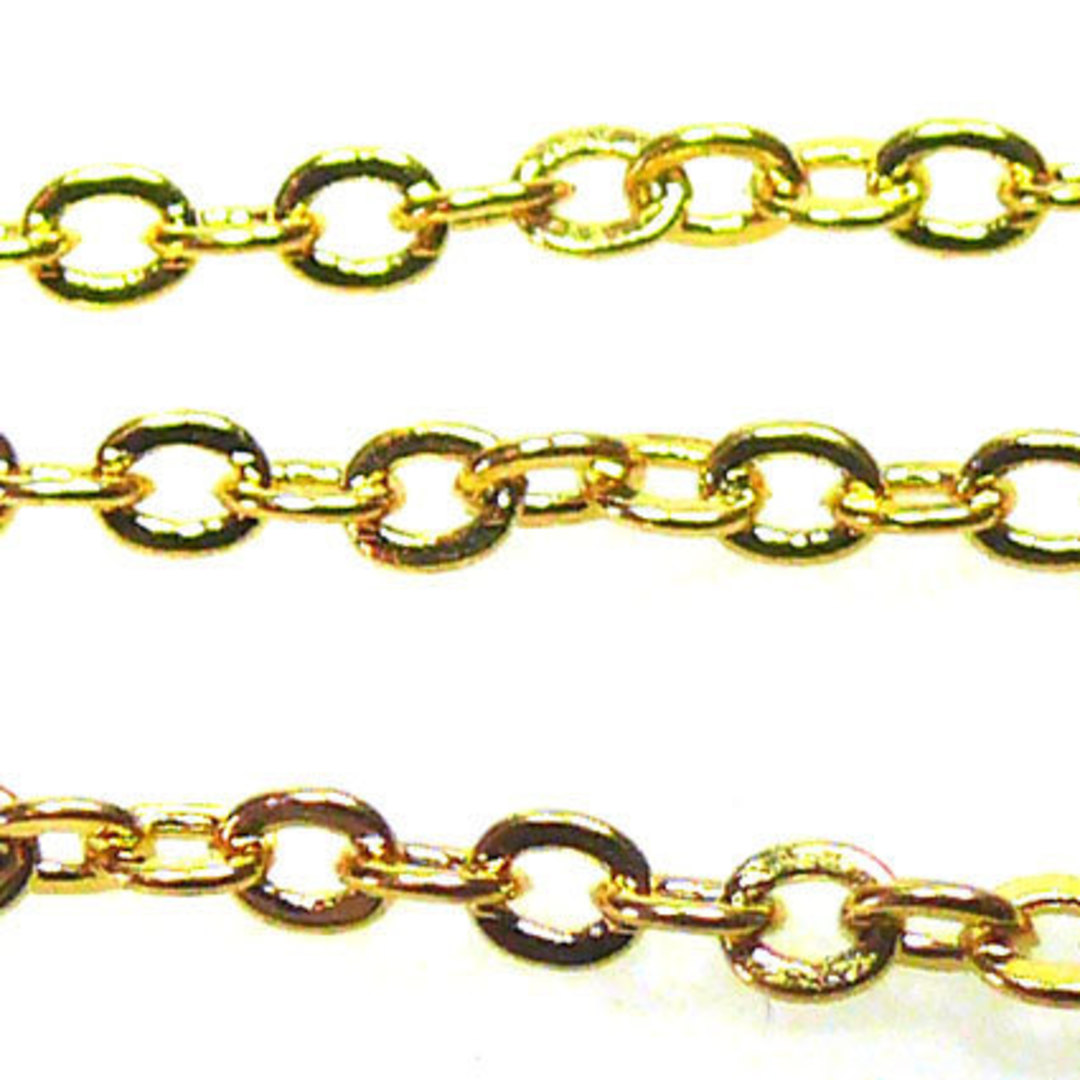 CHAIN: Very Fine Plain - 2mm links, Gold image 0