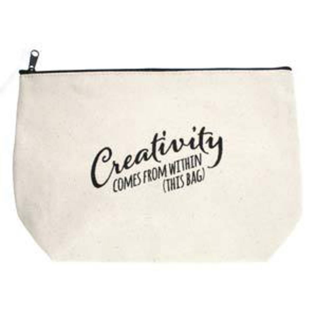 Cotton 'Creativity' Zipper Pouch image 0