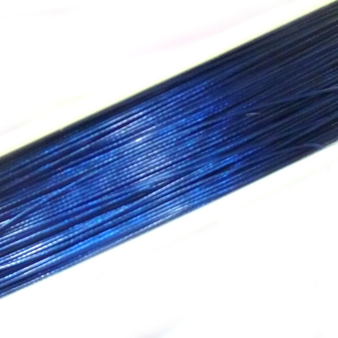 Tigertail Beading Wire: 100m roll - Capri Blue image 0