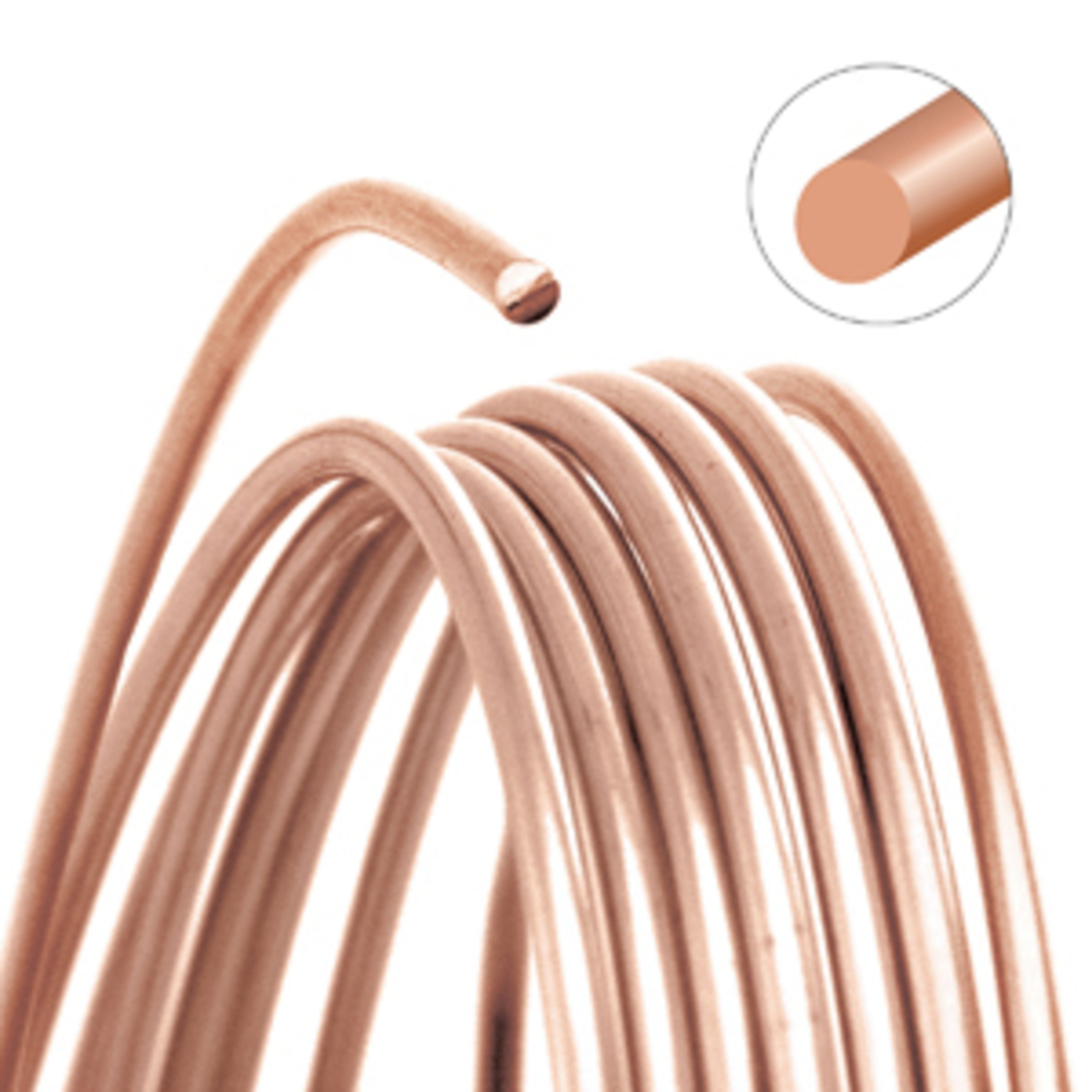Beadsmith Craft Wire, Rose Gold Colour: 14 gauge  (soft temper) image 2