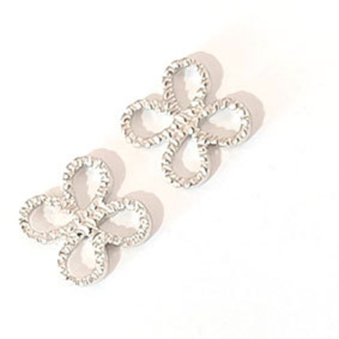 Metal Charm 35: Simple Daisy (10mm) - antique silver image 0