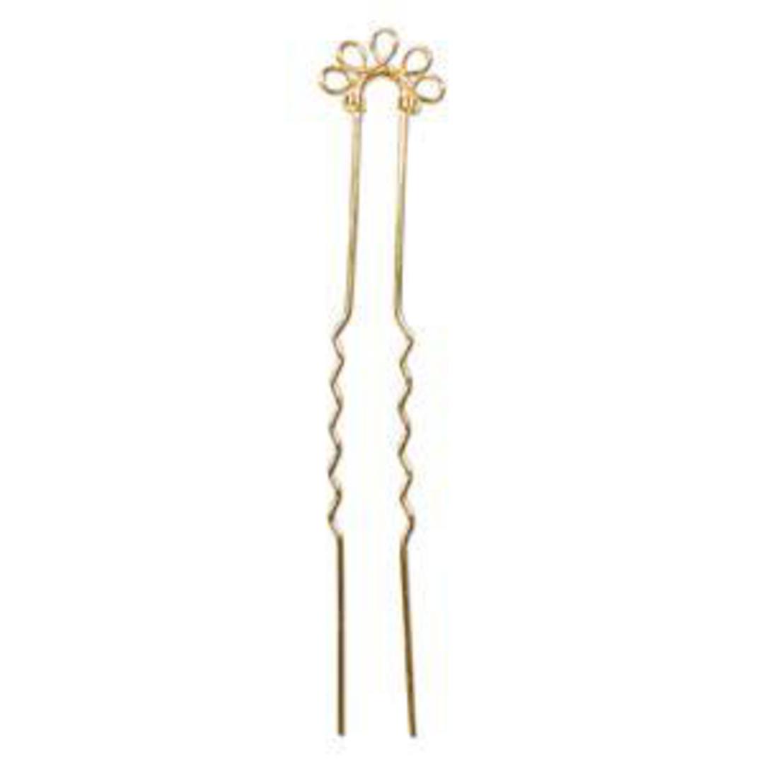 Hair Stick, 1cm x 10cm - gold. image 0