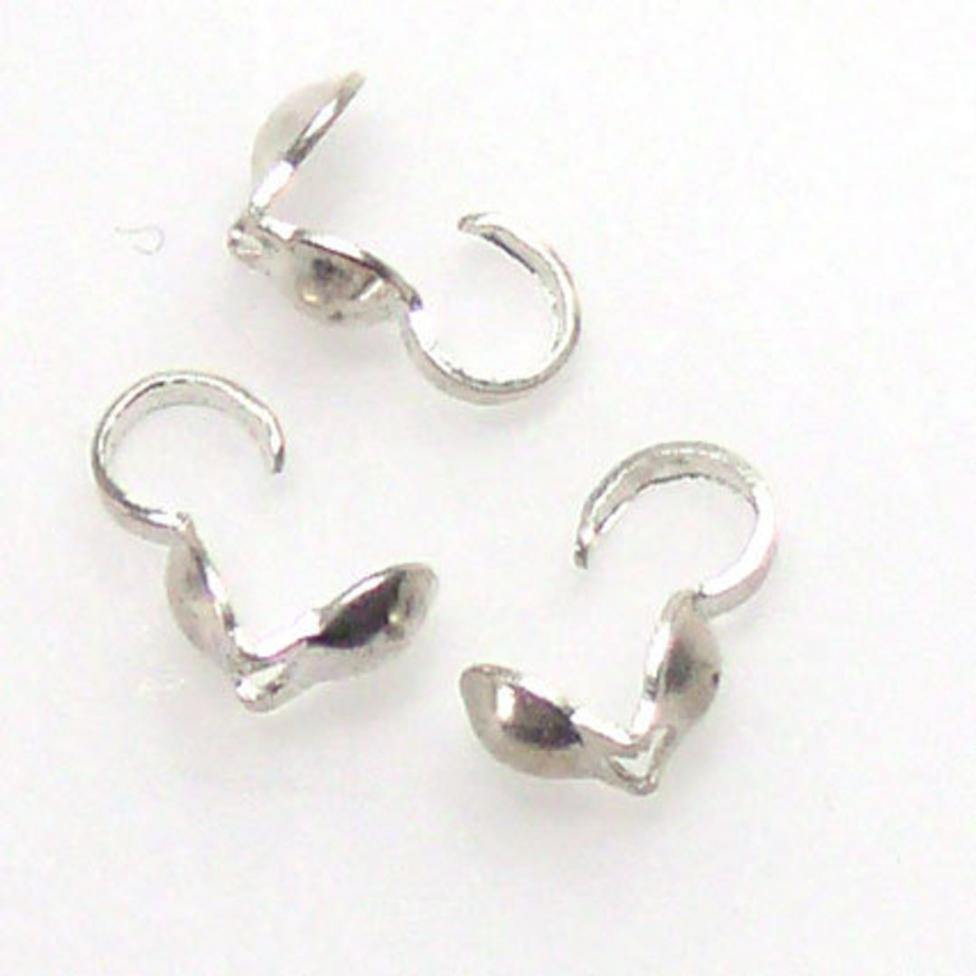 Sterling Silver Clam Shell (3.5mm, 1mm hole) image 0