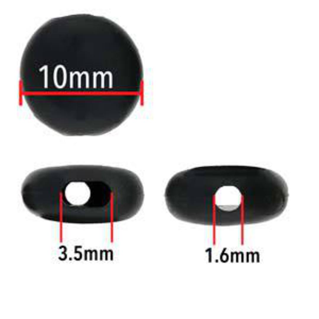 Fablastic Cord Lock Bead (mask adjuster): 10mm black image 0