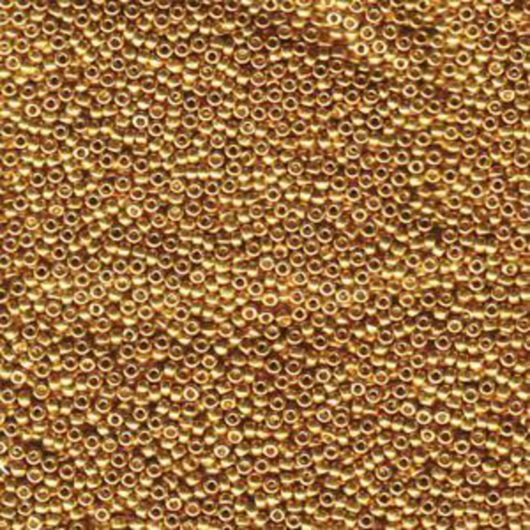 Miyuki size 15 round: 1053 - Galvanised Yellow Gold image 0
