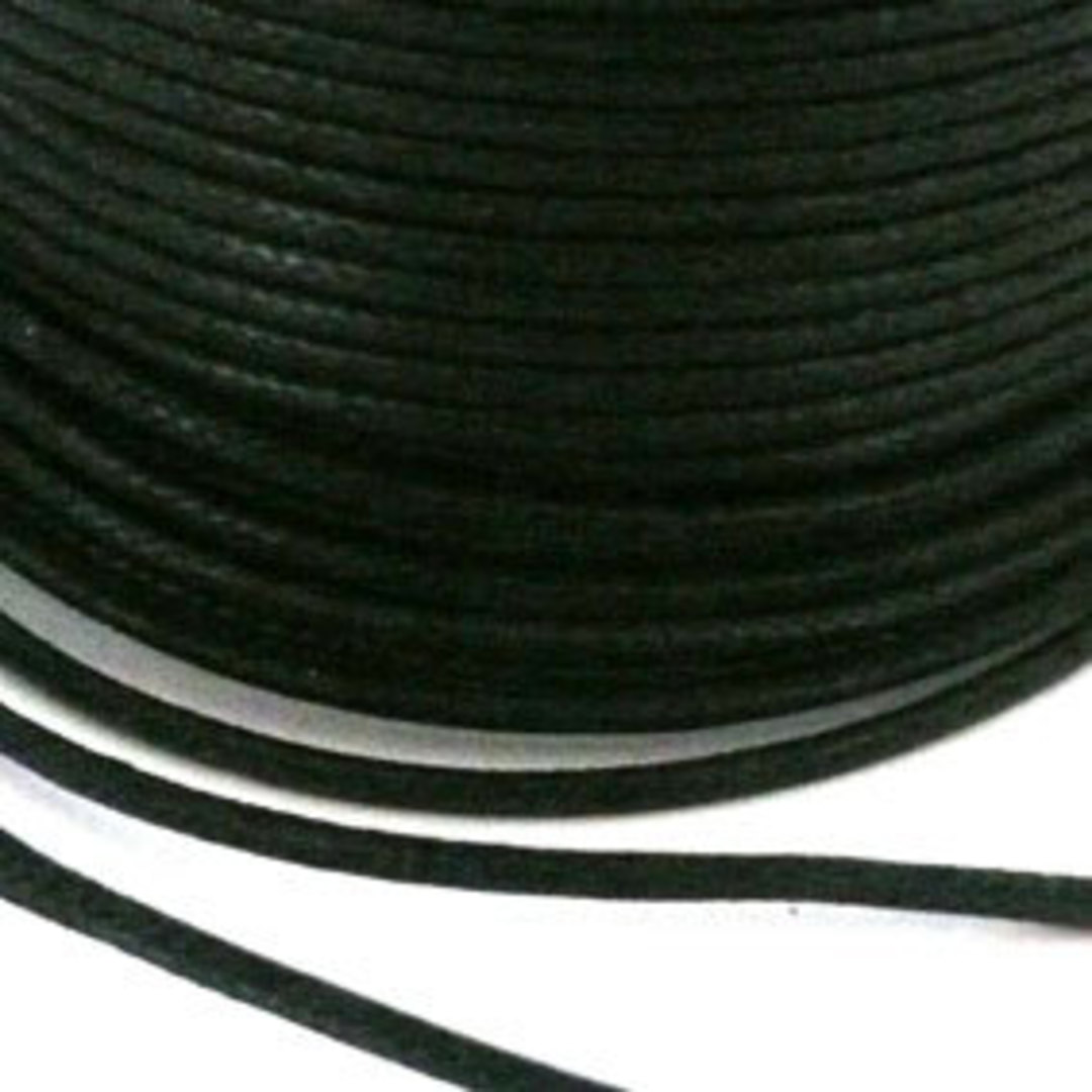 Indian round cotton cord: 2mm - black image 0