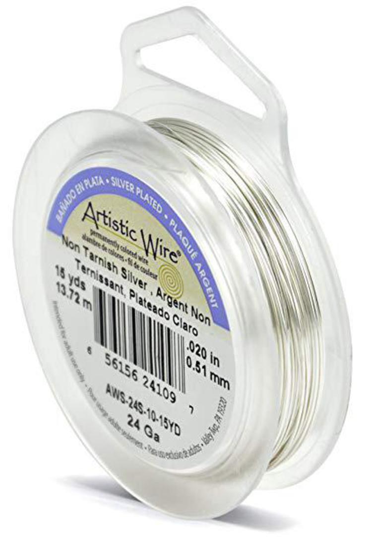 Artistic Wire: 24 gauge, Non-Tarnish Silver (13.7m spool) image 0
