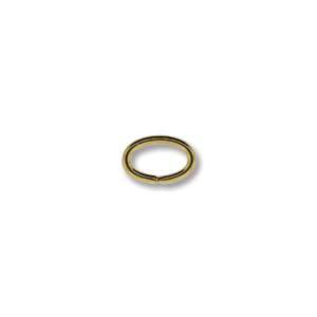OVAL Jumpring: Gold 4 x 6mm image 0