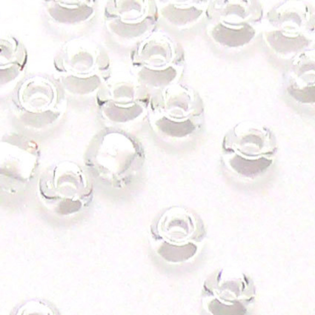 Matsuno size 11 round: 201 -  Clear, white colour lined (7 grams) image 0