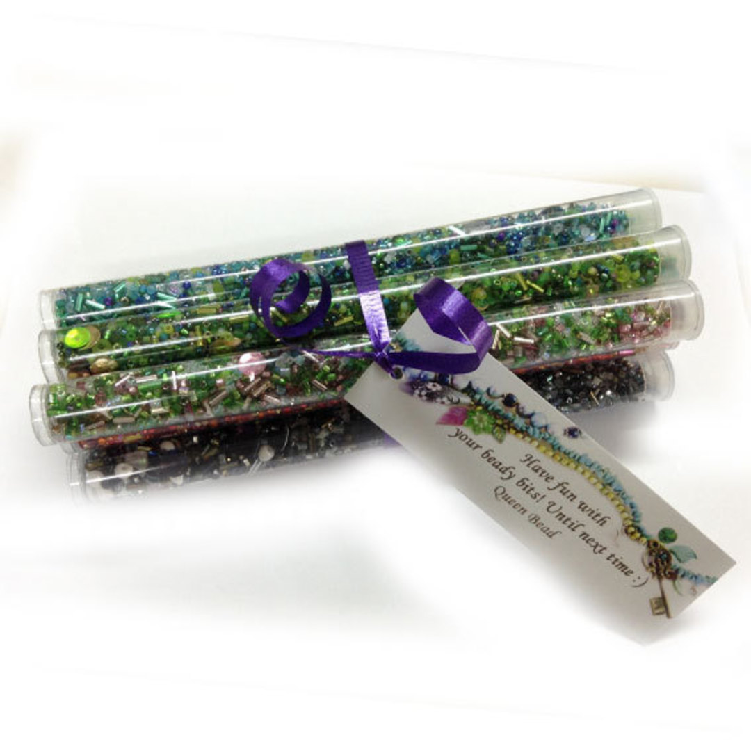 SPECIAL, SAVE 25 percent - TALL Seed Bead Super Mix - 9 x 25 gram tubes image 0