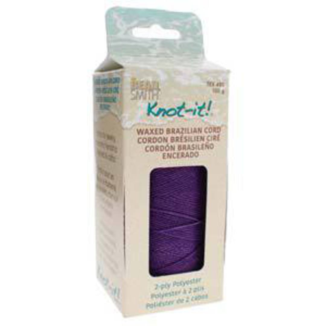 0.8mm Knot-It Brazilian Waxed Polyester Cord: Violet image 1