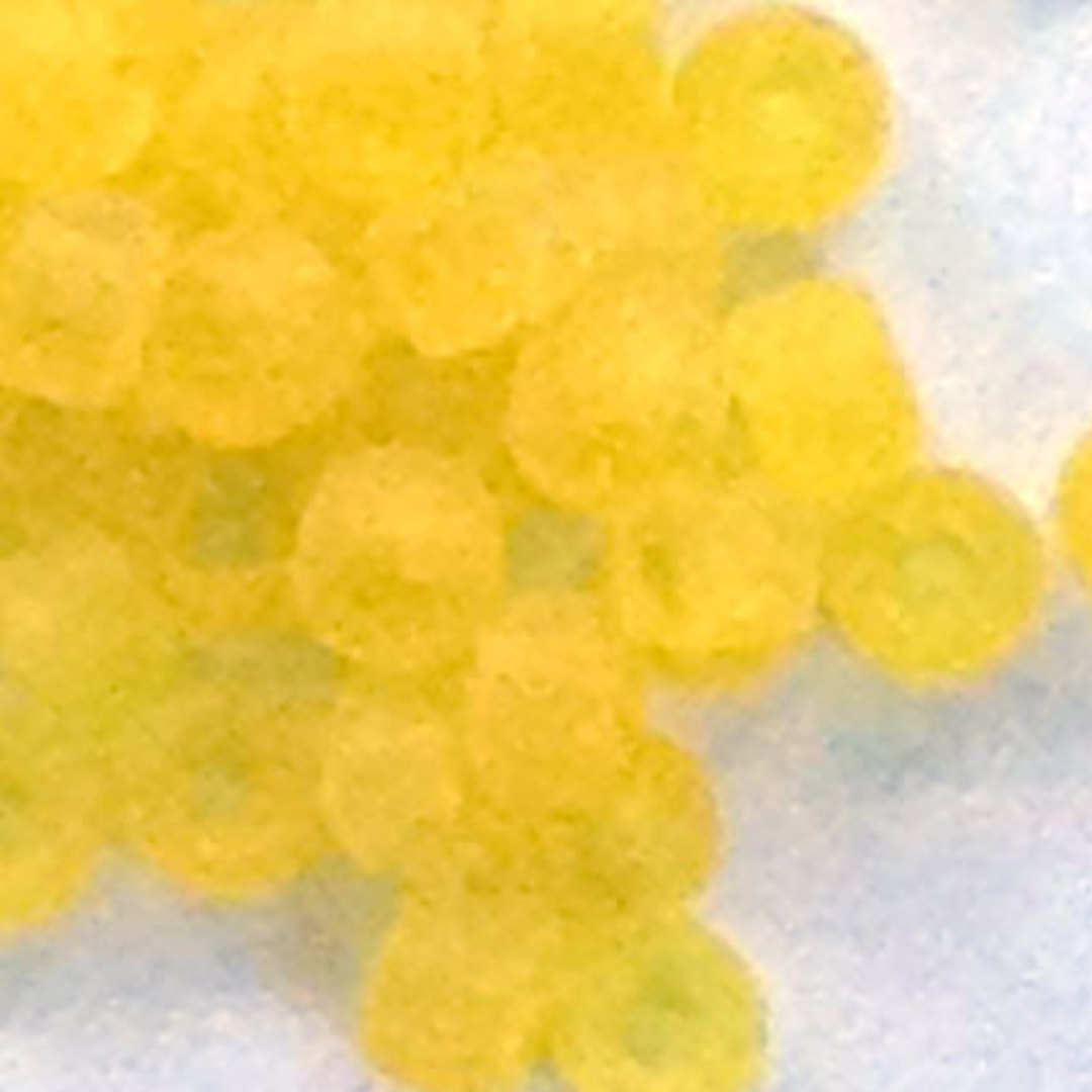 Matsuno size 11 round: F136A - Frosted Bright Yellow, transparent (7 grams) image 0