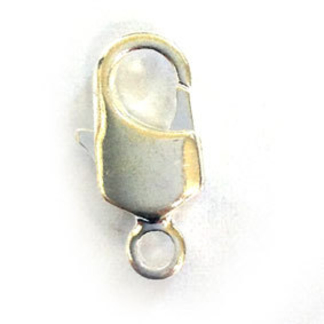 CLEARANCE: Lobster Clasp, large - bright silver - slightly scratched and a bit dulled image 0