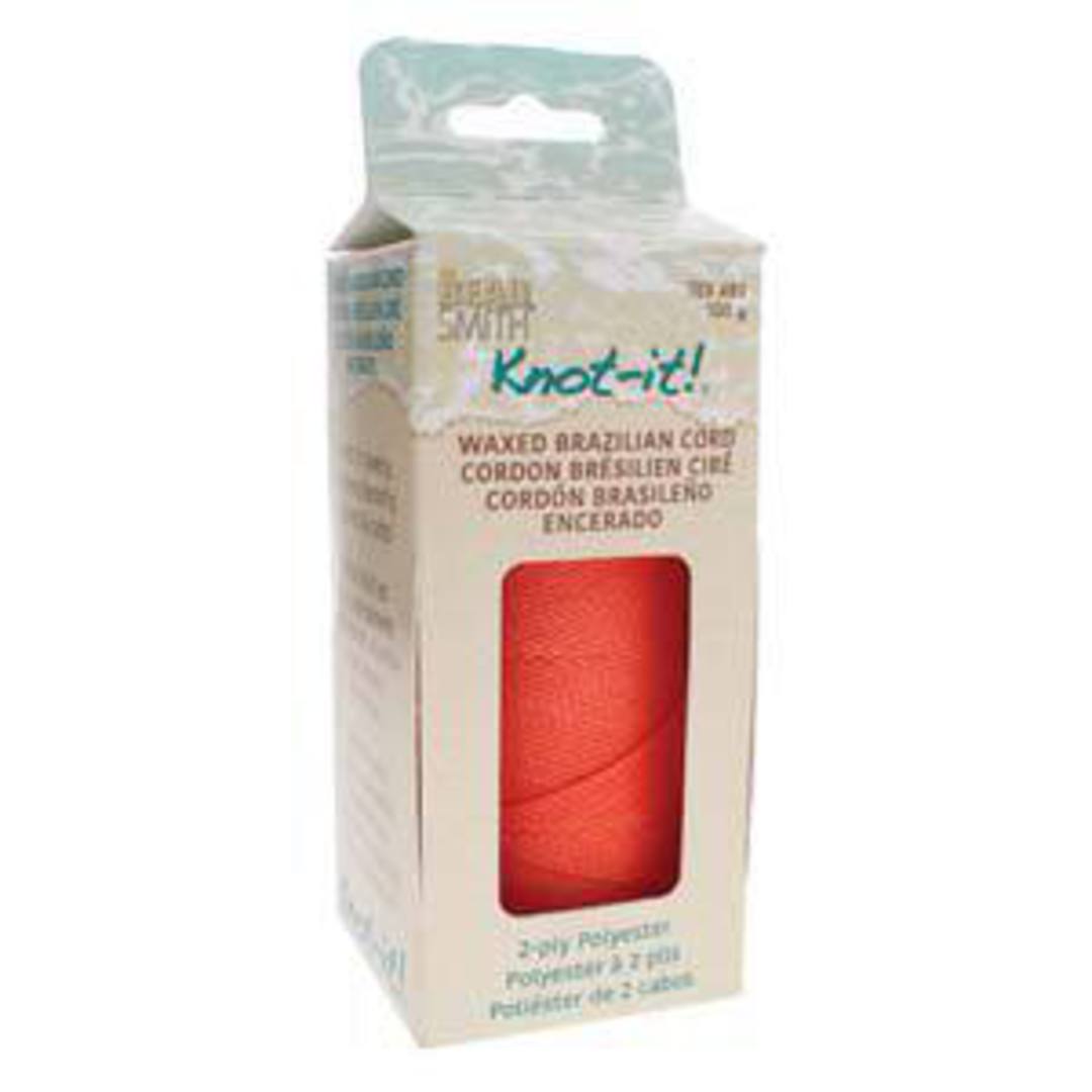 0.8mm Knot-It Brazilian Waxed Polyester Cord: Salmon image 2