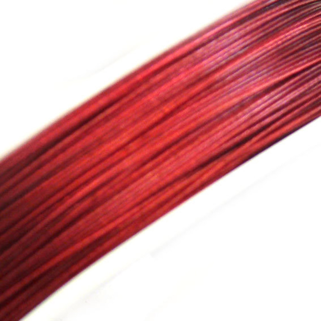 Tigertail Beading Wire: 100m roll - Ruby Red image 0