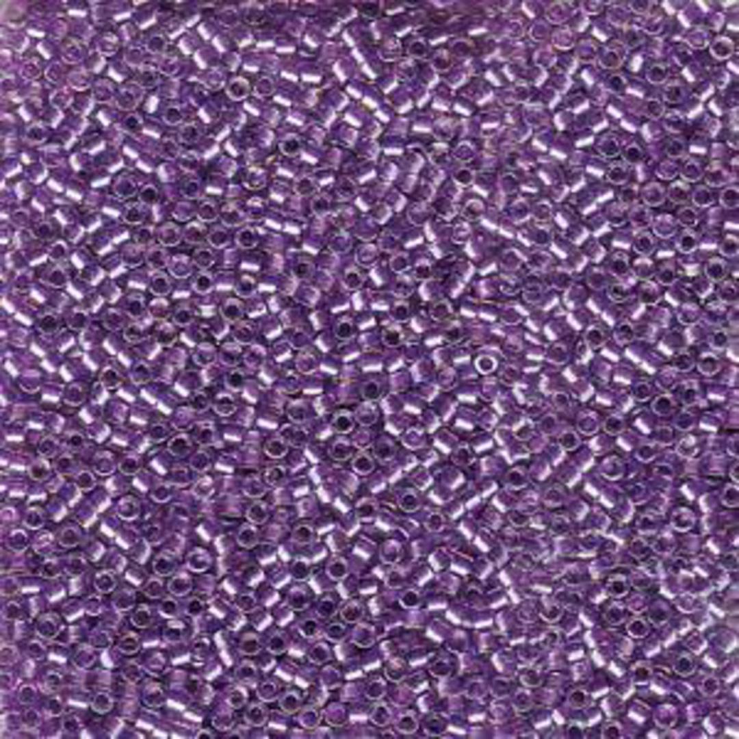 11/0 Miyuki Delica, colour 1754 - Sparkling Purple Lined Crystal (7.2 grams) image 0