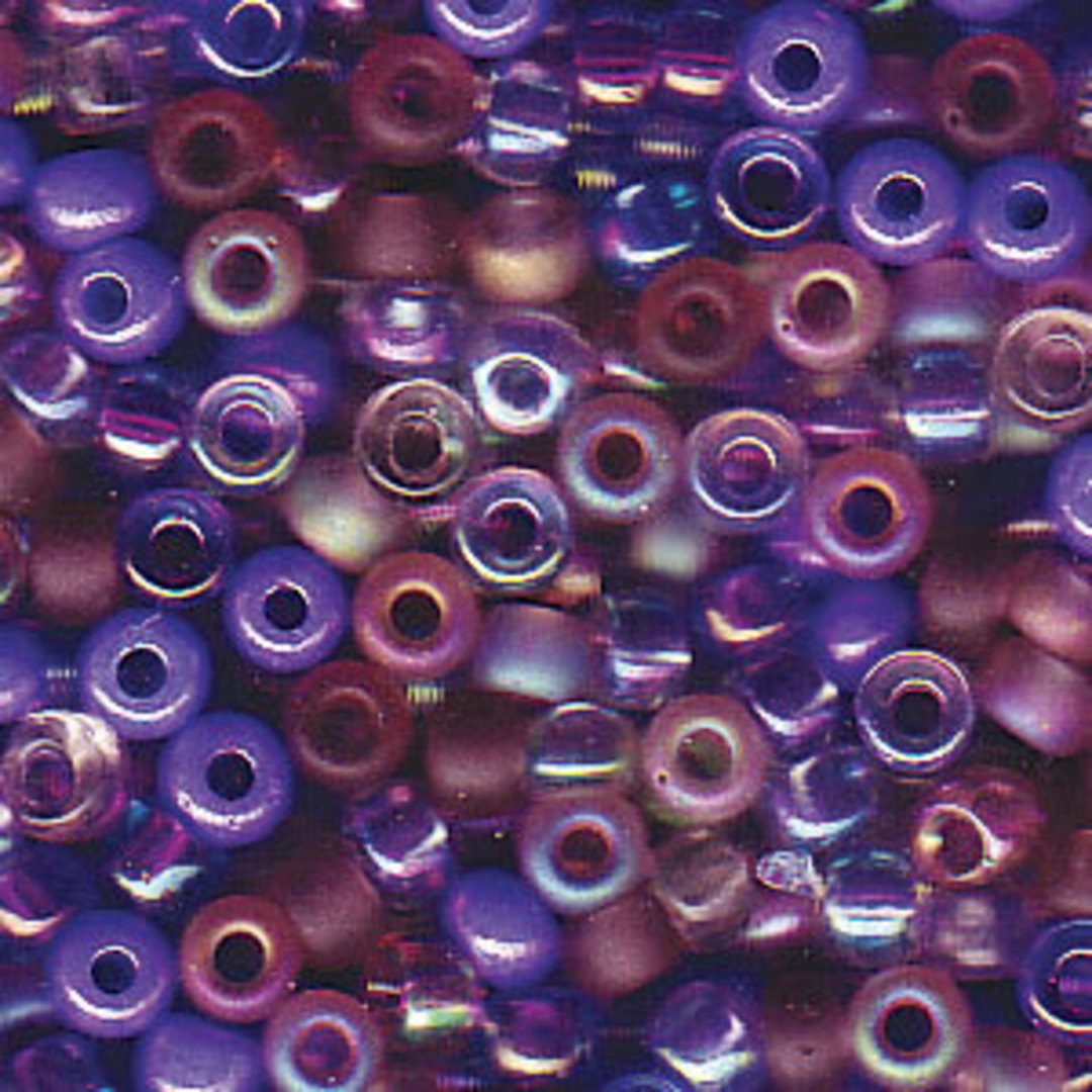 Miyuki size 8 round: MIX01 - Purples (7 grams) image 0