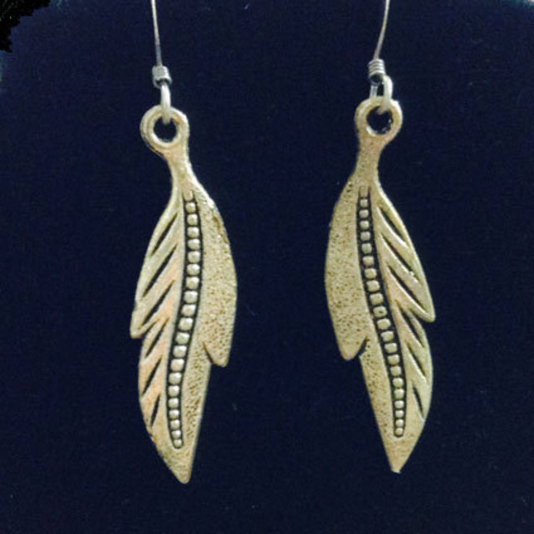 EARRINGS: Silver Feathers image 0