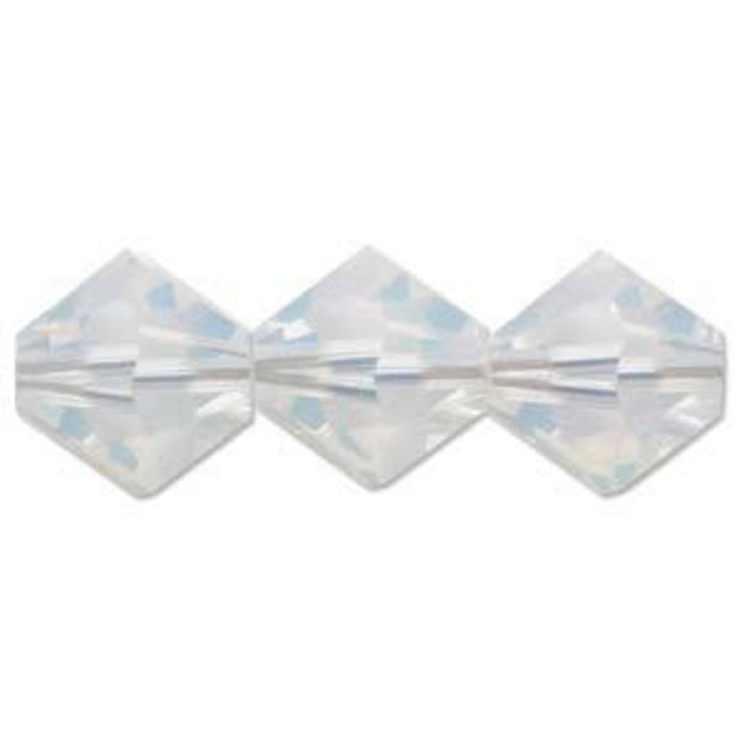 4mm Swarovski Crystal Bicone, White Opal image 0