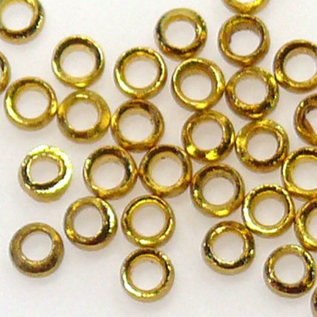 1.5mm (regular) Crimp Bead: Gold image 0