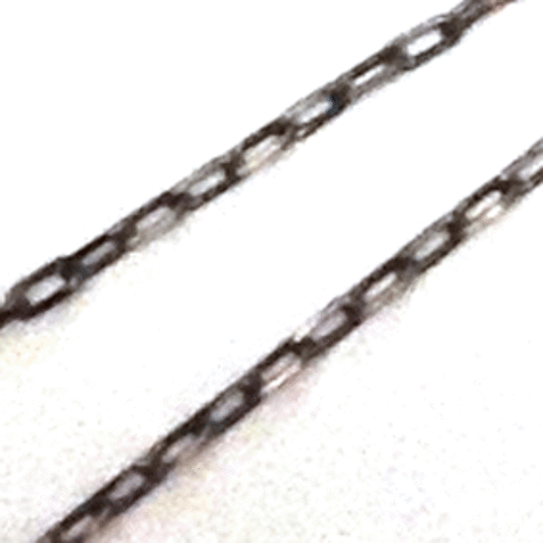 CHAIN: Fine Rectangle, 4mm links: Gunmetal image 0