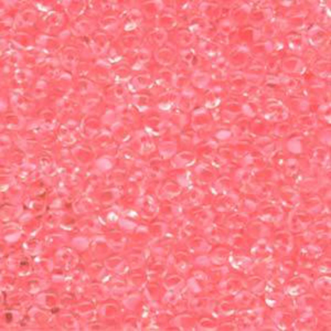 3.4mm Miyuki Drop - Neon Pink Lined Crystal image 0