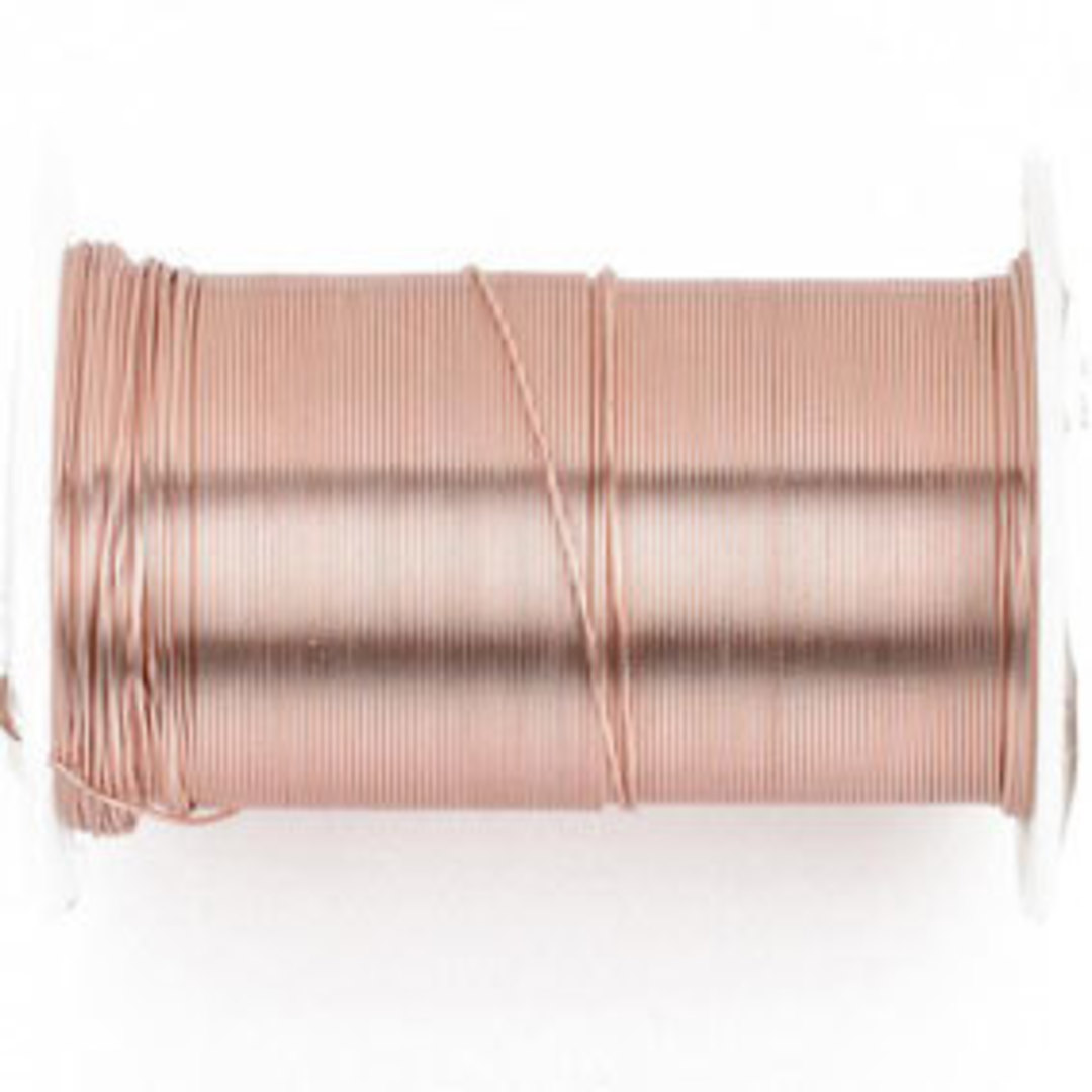 Beadsmith  Craft Wire, Rose Gold Colour: 26 gauge (med temper) image 0