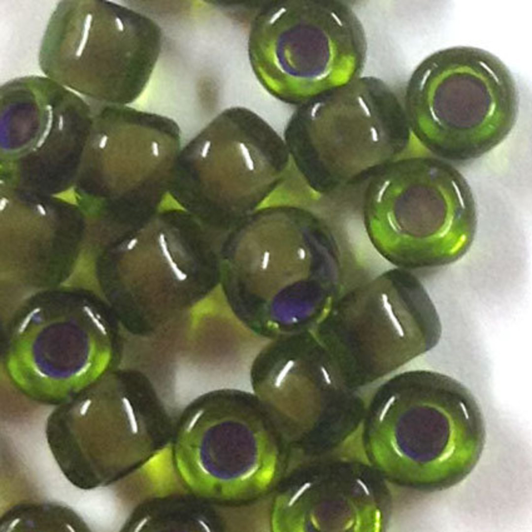 Matsuno size 6 round: 399Y - Dark Olive, purple lined (7 grams) image 1