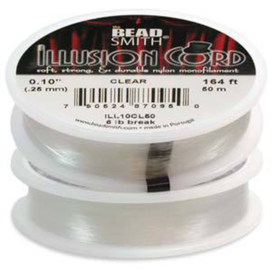 Monofilament: Illusion Cord .010" (.25mm) - 50 meter spool - CLEAR image 0