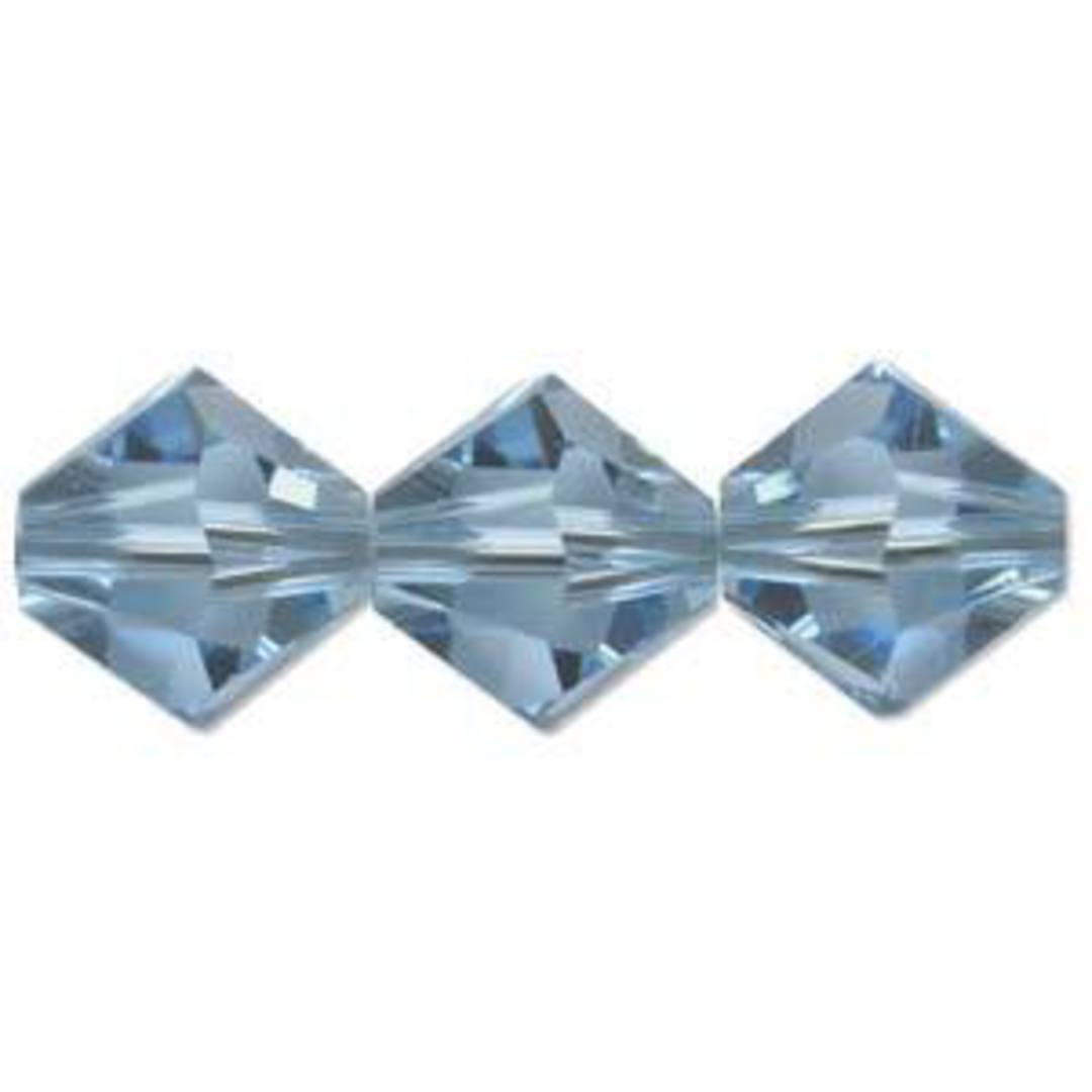4mm Swarovski Crystal Bicone, Aquamarine image 0