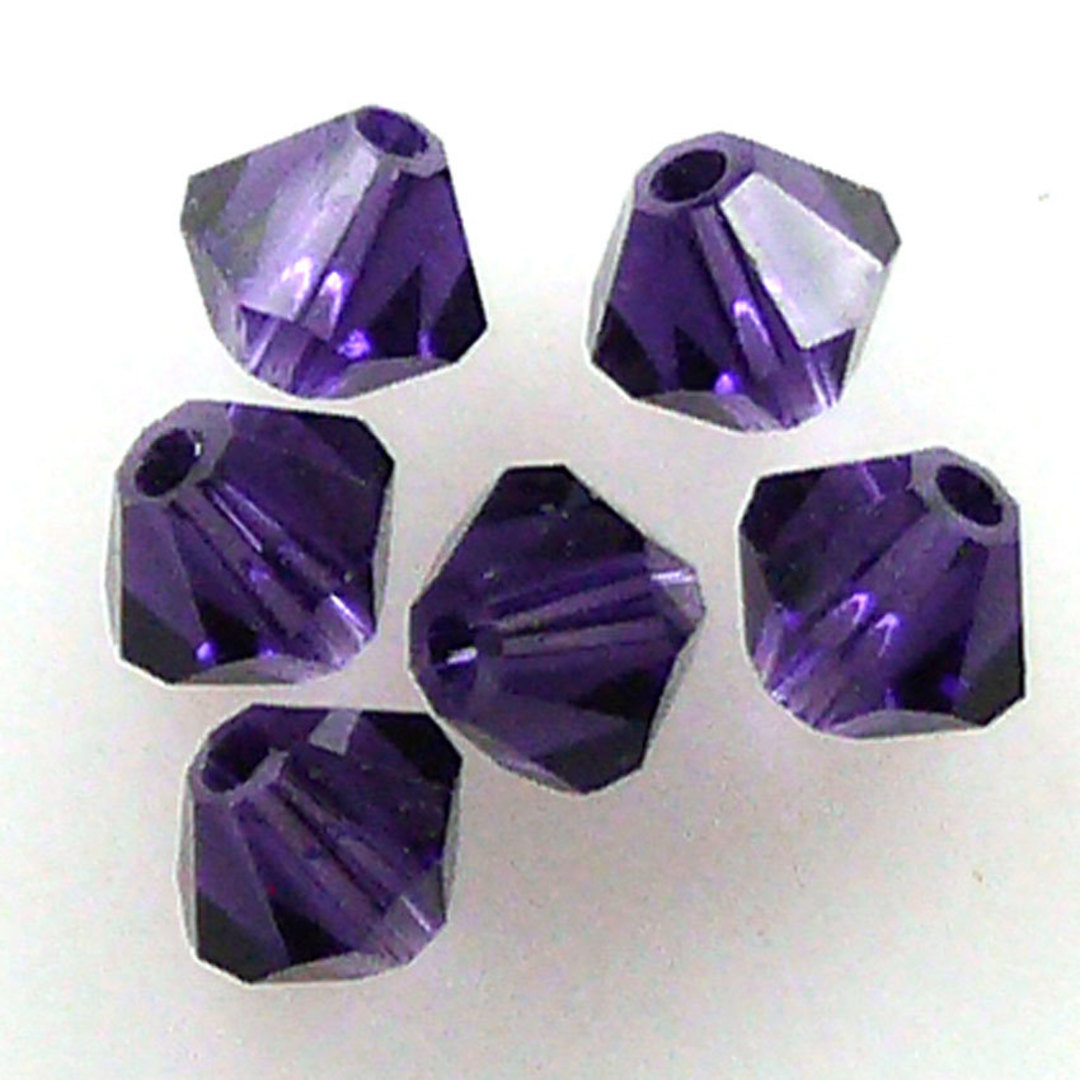 6mm Swarovski Crystal Bicone, Purple Velvet image 0