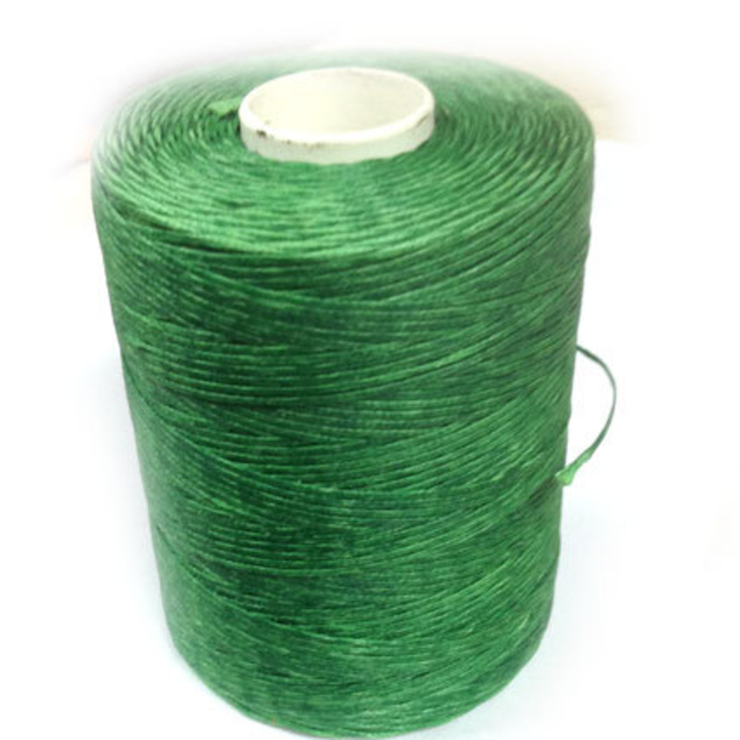 1mm Braided Waxed Cord, Kelly Green image 0