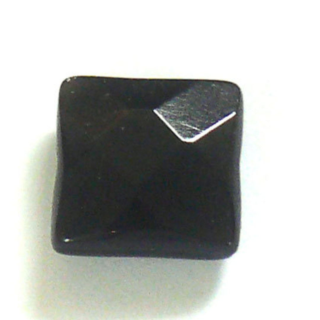 Small Agate Faceted Square, 10mm image 0