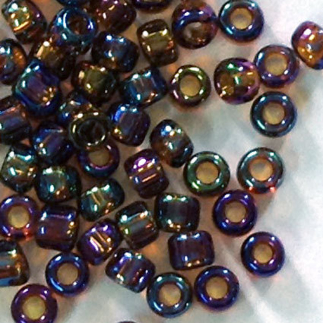 Matsuno size 11 round: 257 - Purpley Amber Iris, transparent (7 grams) image 0