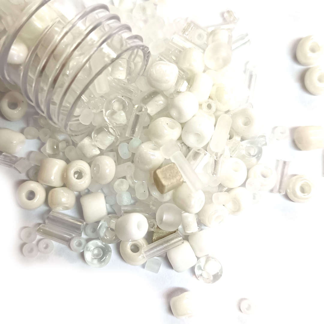 Seed Bead Mix, 15 gram - Whiter image 0