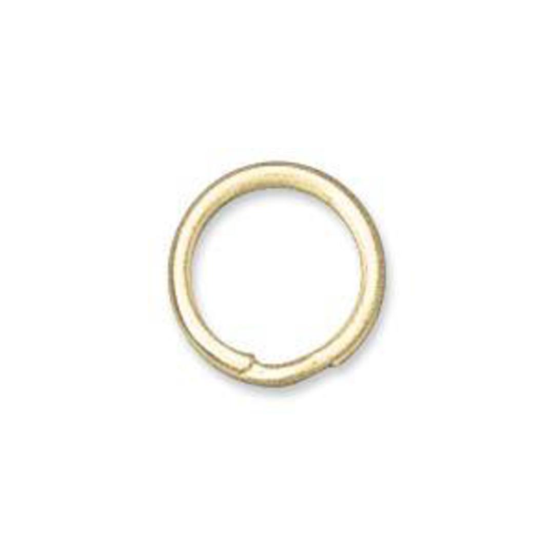 9mm Split Ring, lighter gold image 0
